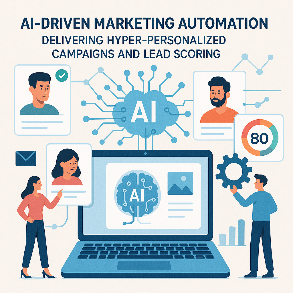 AI-driven marketing automation delivering hyper-personalized campaigns and lead scoring