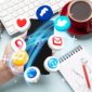 Illustration of AI-powered digital marketing automation in 2025 with marketers using data-driven tools and automation dashboards