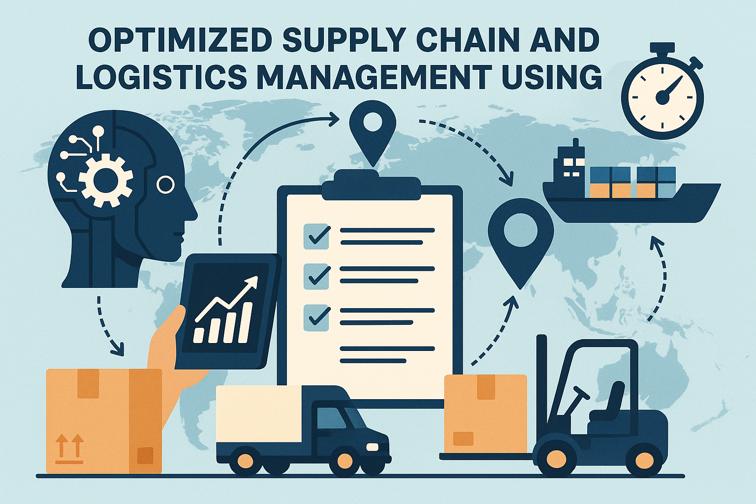 AI optimizing supply chain and logistics with predictive demand forecasting and smart routing